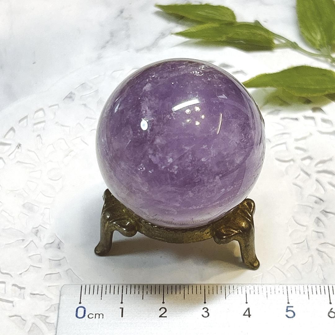 E17541 アメシスト 約39㎜ 球 スフィア ブラジル amethyst 天然石 パワーストーン