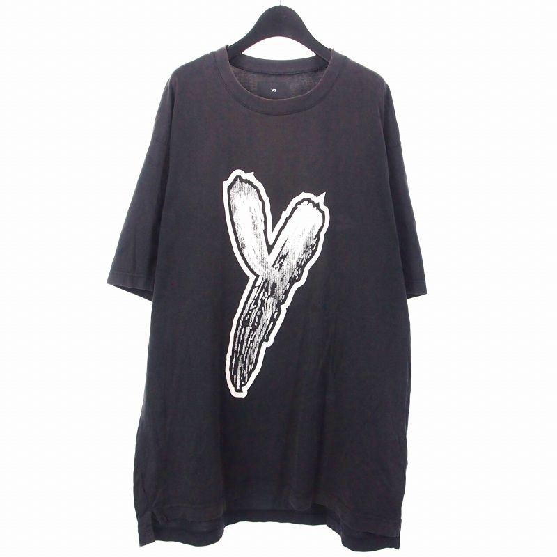 ワイスリー Y-3 LOGO GFX TEE ロゴグラフィック Tシャツ カットソー 半袖 L ブラック 黒 HY 1271 16 C 001