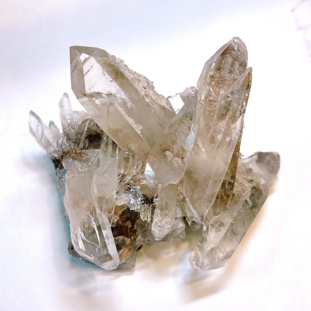 E 17581 ヒマラヤ水晶 ヒマラヤ産 マニカラン産 水晶クラスター クォーツ 原石 天然石 鉱物 パワーストーン