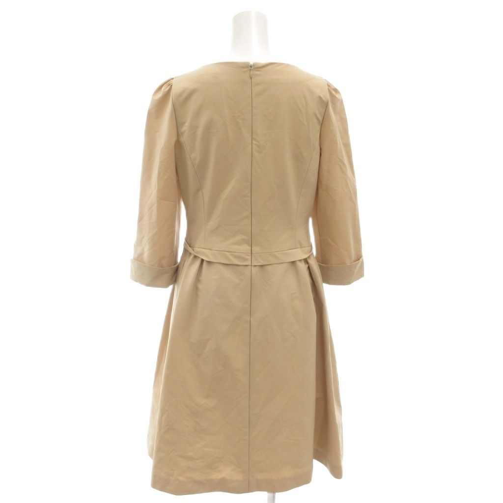 エムズグレイシー M'S GRACY ワンピース ひざ丈 七分袖 リボン フレア