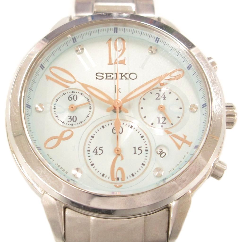 セイコー SEIKO ルキア 腕時計 SRW 827 7 T 12-0 BX 0 アナログウォッチ クォーツ カレンダー 文字盤ライトブルー シルバーカラー |AE
