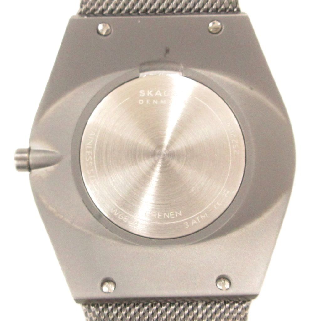 スカーゲン SKAGEN Grenen ウルトラスリム 二針 チャコールステンレススチール メッシュウォッチ 腕時計 SKW 6824 アナログ クォーツ グレー |AE