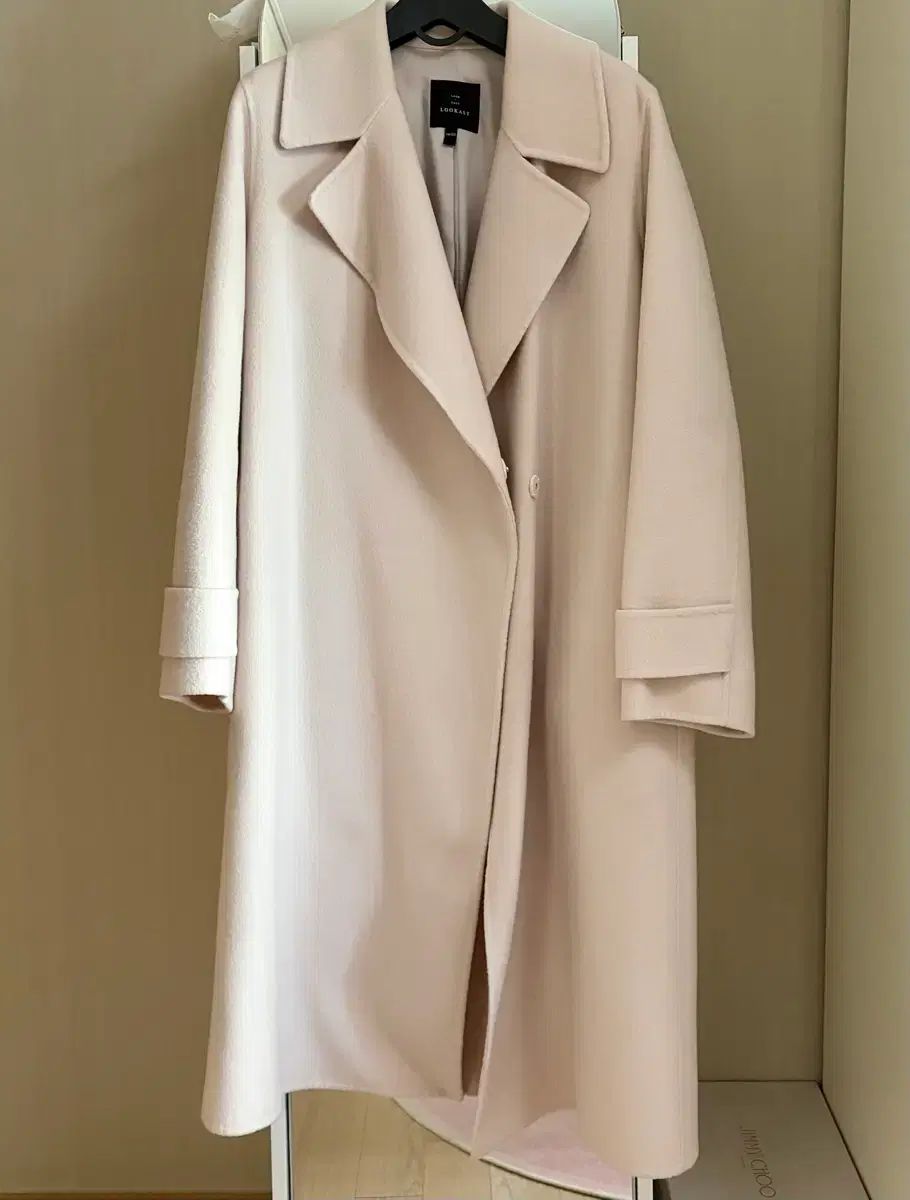  LOOKAST ベルト付き カシミア ハンドメイド コート アイボリー ロングコート ジャケット アウター