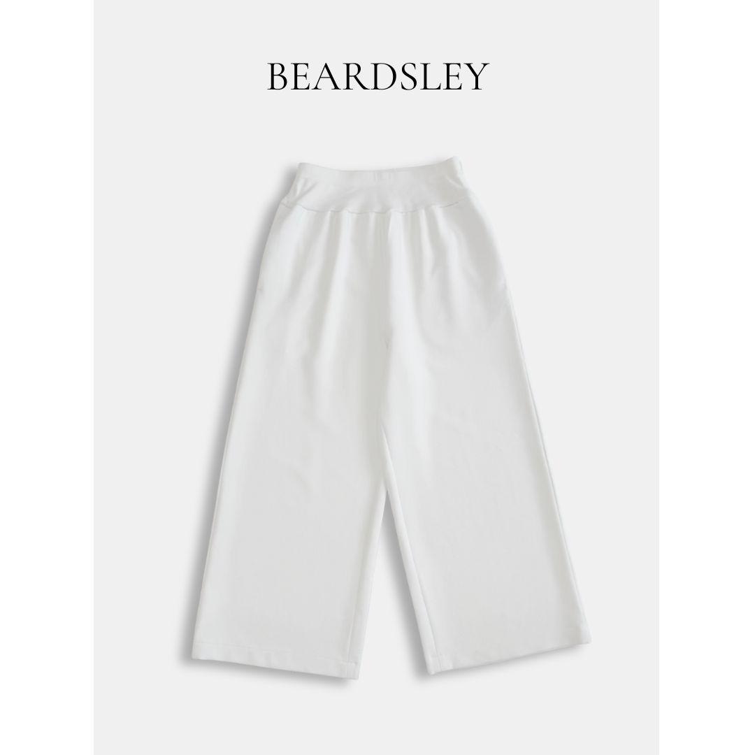 BEARDSLEY ビアズリー 裏起毛ウエストリブパンツ ホワイト - メルカリ