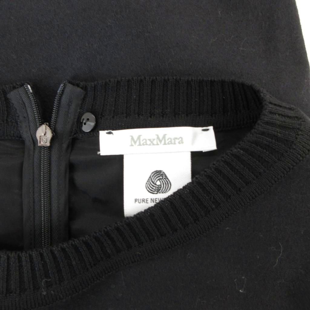 MaxMara 白タグ イタリア製 ドレープワンピ 38 黒 Max Mara マックスマーラ ワンピース 40 白タグ ノースリーブ