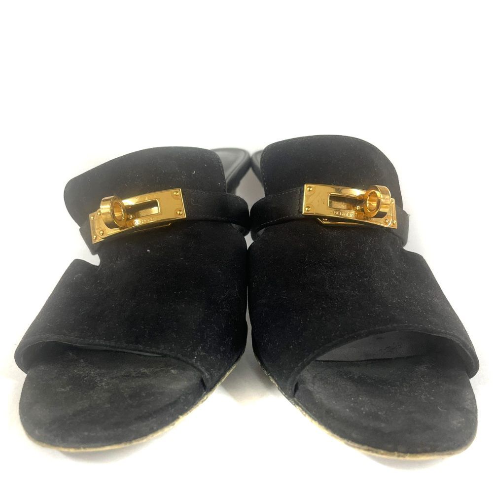 エルメス HERMES キュート シェーヴル ヴェロア ミュール サンダル