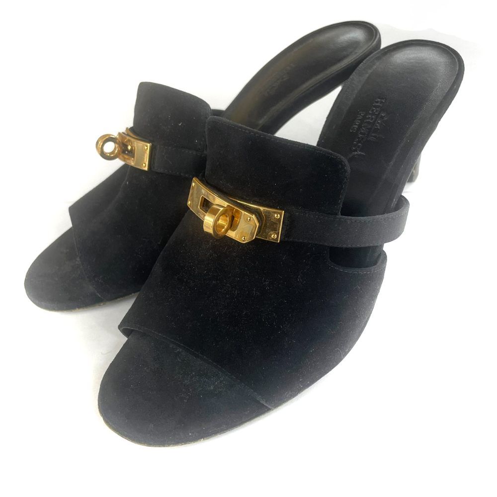 エルメス HERMES キュート シェーヴル ヴェロア ミュール サンダル