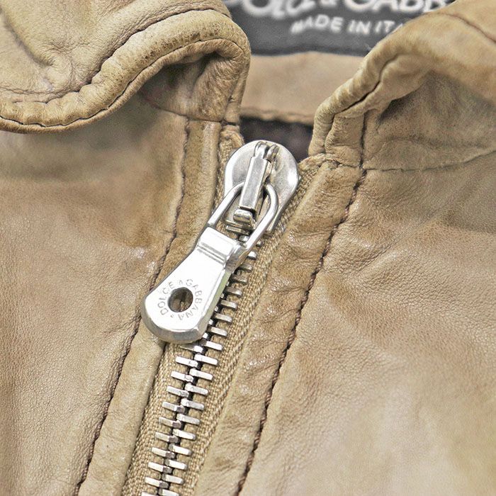 DOLCE&GABBANA ドルチェ＆ガッバーナ レザージャケット ジップアップ