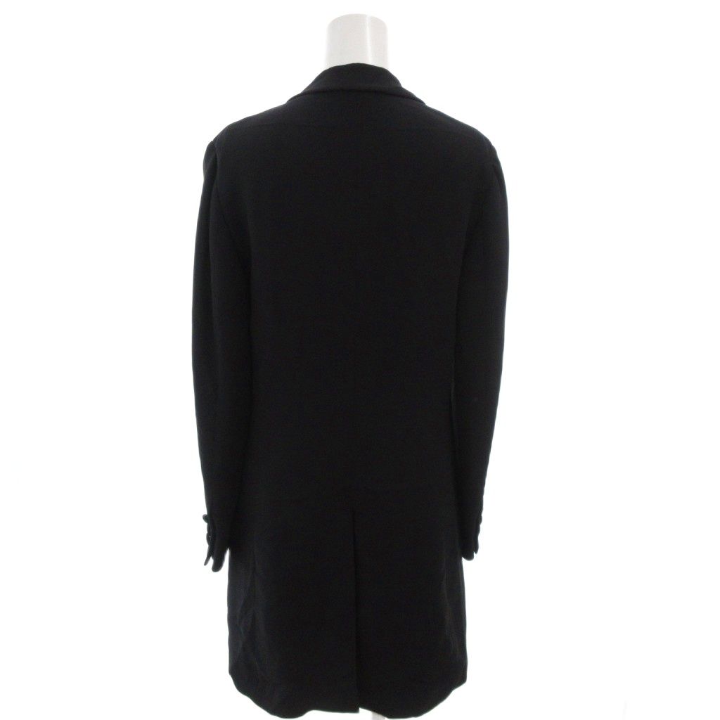 モスキーノ MOSCHINO コート 40 黒 ブラック ゴールドカラーチェーン