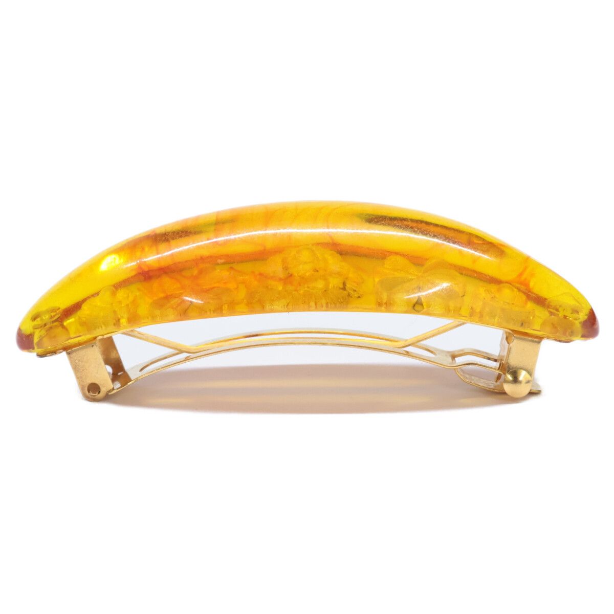 CHANEL シャネル 98A 琥珀調 ココマークxカメリア バレッタ/ - メルカリ