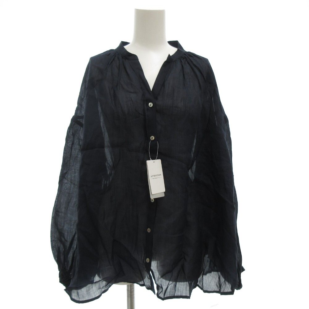 【完売品】新品タグ付き スローブイエナ ラミースキッパーシャツ ブラウン SLOBE IENA スローブイエナ ラミーギャザーシャツ ブラウン タグ付き