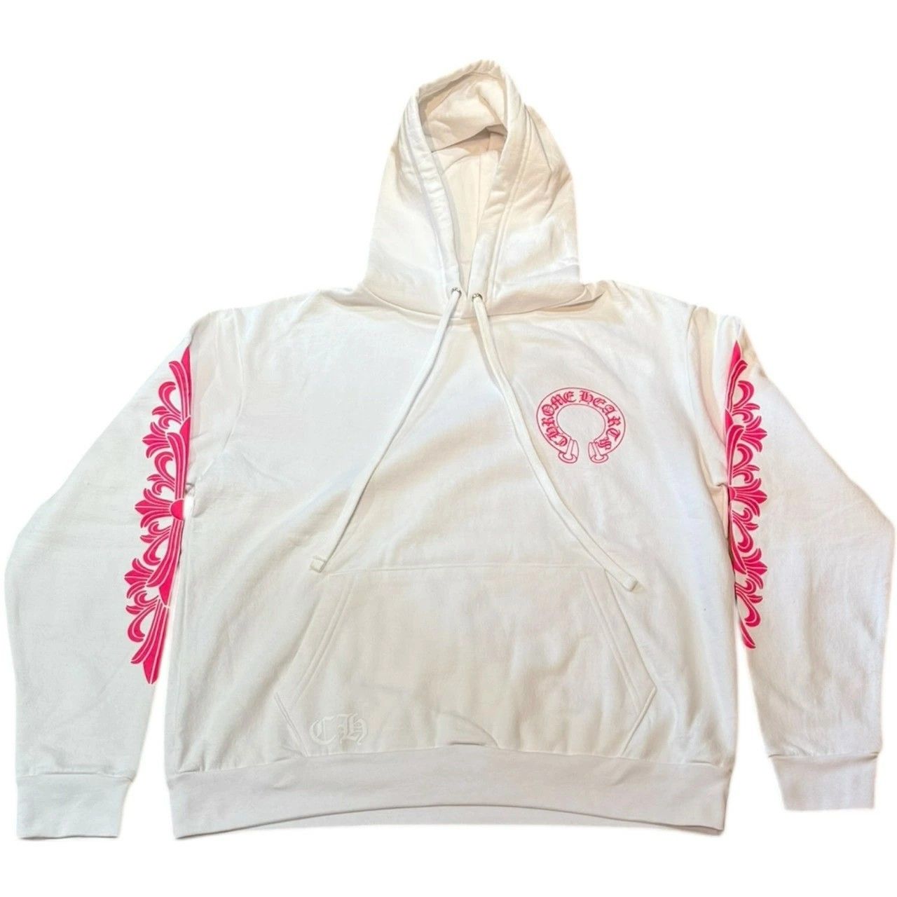 Chrome Hearts Horseshoe Pull Over Hoodie White Pink M ♥