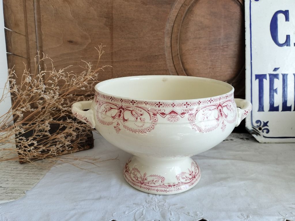 フランス アンティーク サンタマン スーピエール アンティーク スーピエール 白 フランス サンタマン製 SAINT AMAND