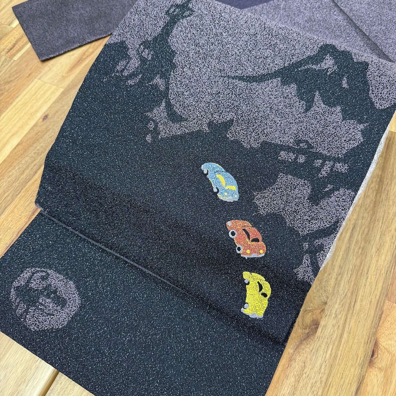 機屋詳細不明】 正絹西陣織九寸名古屋帯 中古美品 お仕立て上がり