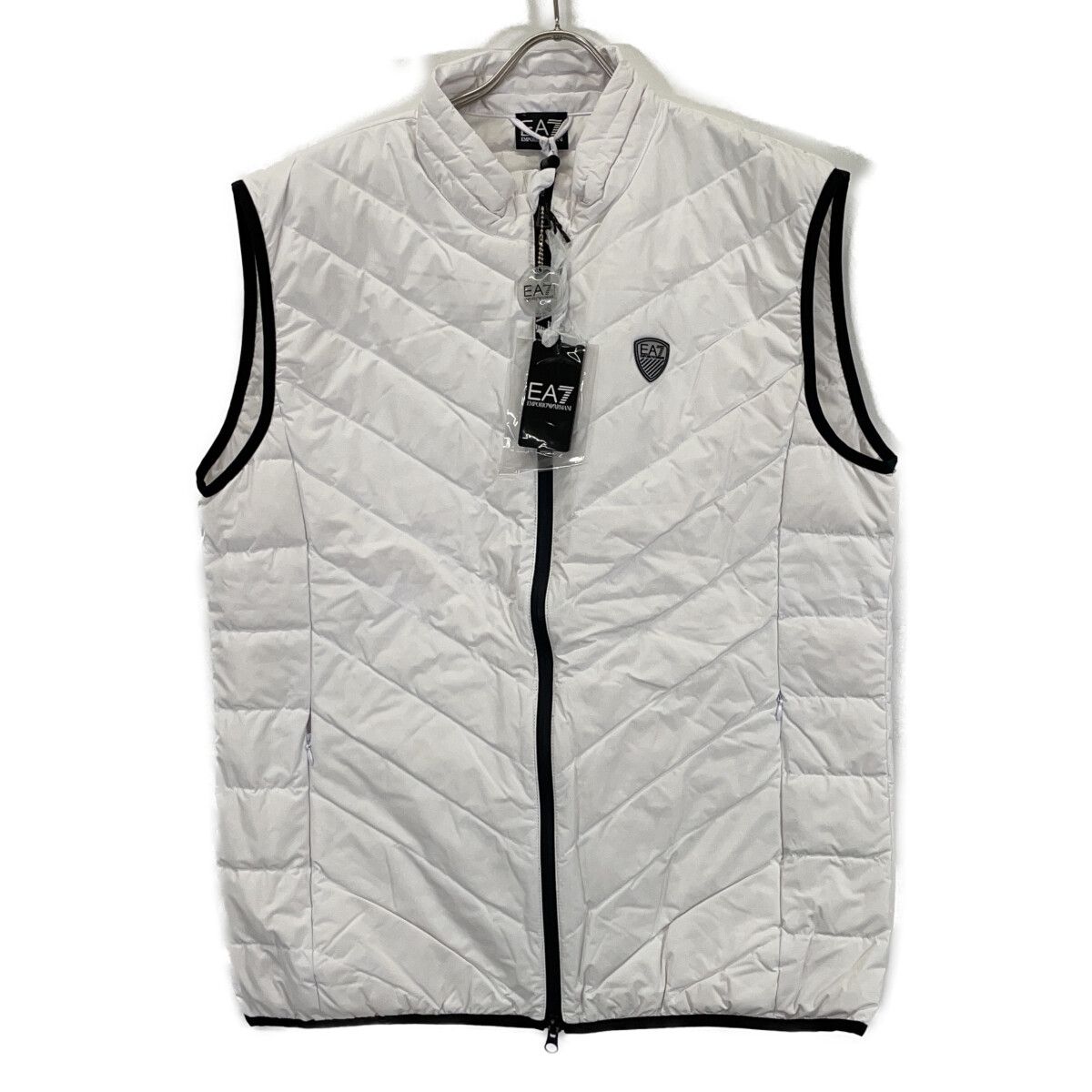 EMPORIO ARMANI エンポリオアルマーニ 8 NPQ 02 ﾎﾜｲﾄ ﾊﾟｯｶﾌﾞﾙ ﾊﾟﾃﾞｯﾄﾞｼﾞﾚ ﾃｸﾆｶﾙﾌｧﾌﾞﾘｯｸ XXL