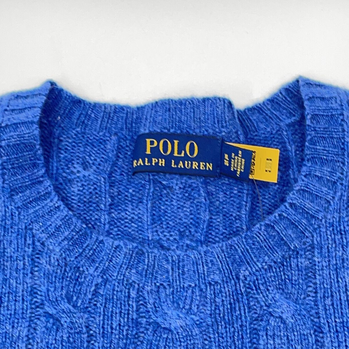 POLO RALPH LAUREN ポロ ラルフローレン ﾌﾞﾙｰ ｳｰﾙｶｼﾐﾔ ｹｰﾌﾞﾙ ｾｰﾀｰ XL その他 トップス