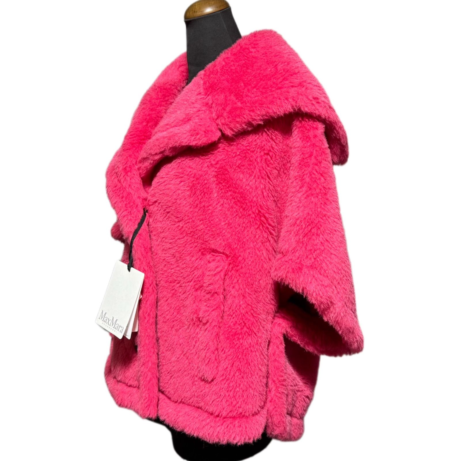 Max Mara マックスマーラ テディベア ケープ ポンチョ ピンク 23AW