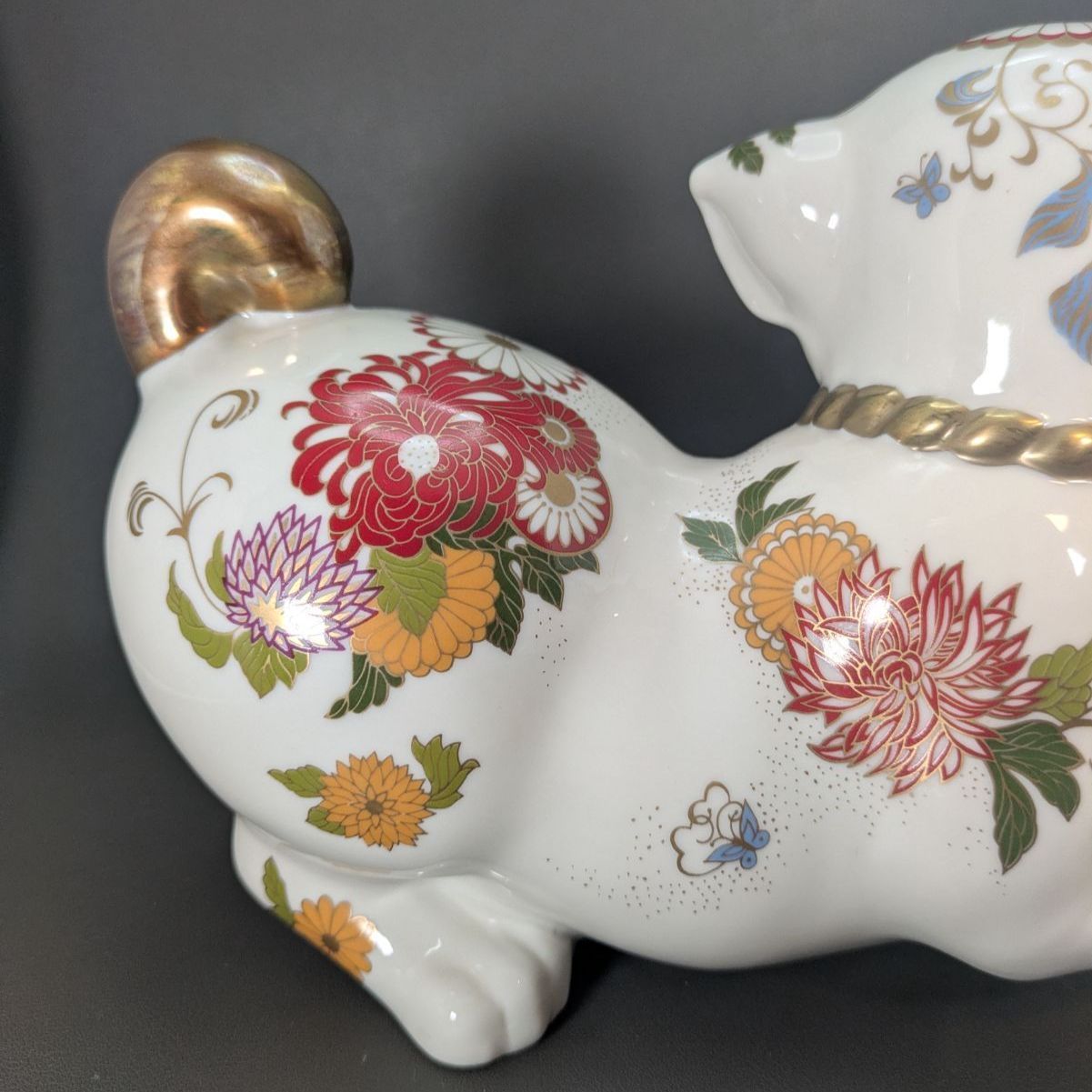 フランクリンミント ハンドペイント フィギュリン 猫 置物 陶器 美品 日本製 フランクリンミント猫フィギュリン The Royal Kitten of Prosperity