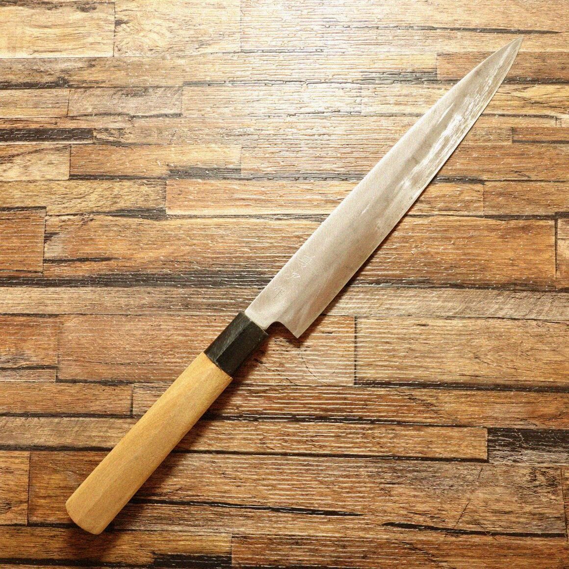 善次 柳刃包丁 研ぎ済 善次作 刺身包丁 ハガネ 片刃 210mm - メルカリ