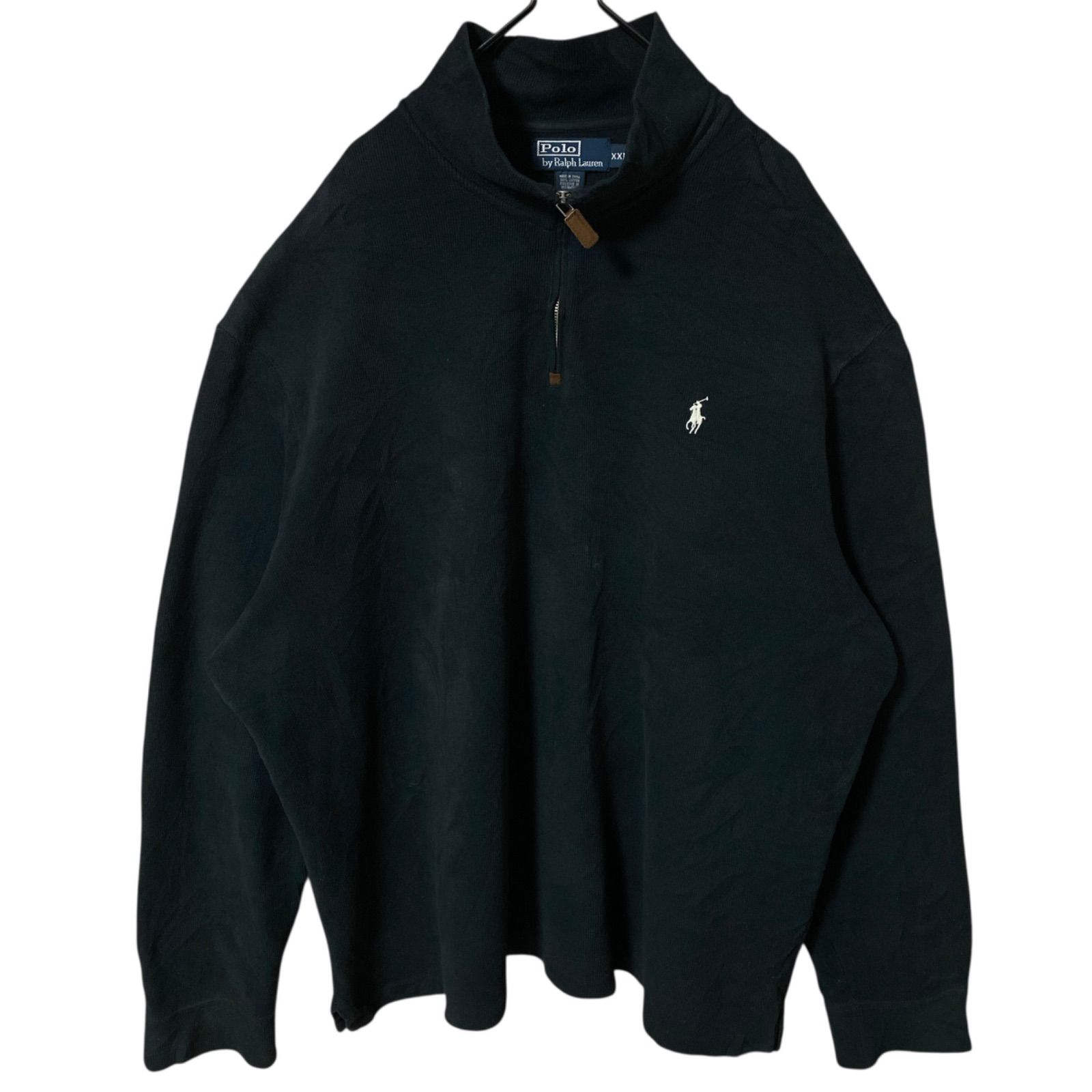 ハーフジップ ブラック 黒 ラルフローレン 2XL オーバーサイズ ワン 