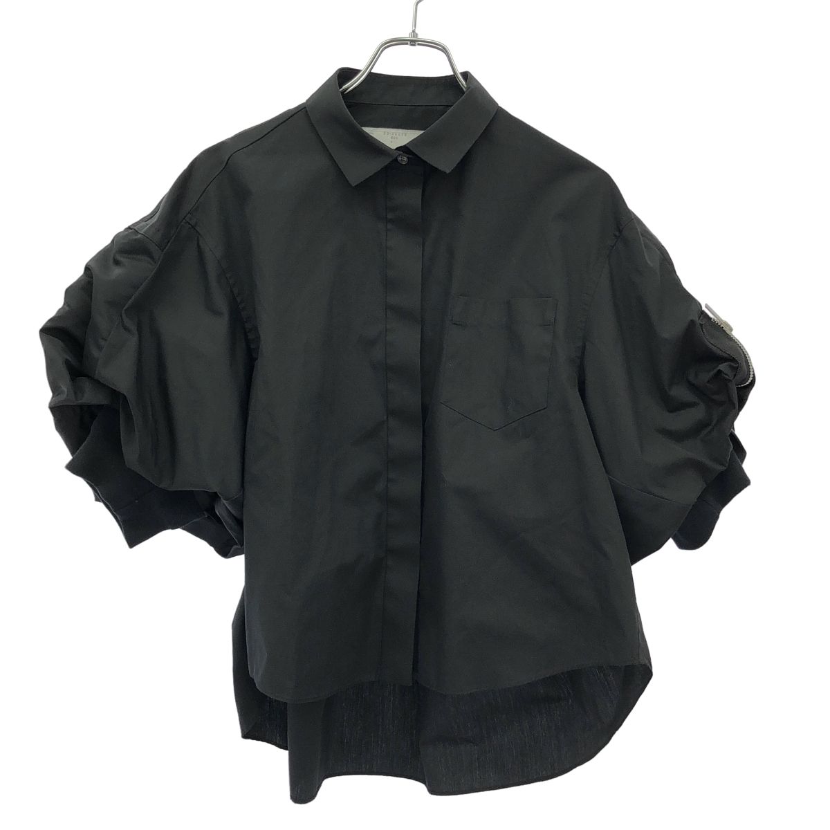 sacai サカイ 22SS Docking Puff Sleeves blouse ドッキングパフスリーブブラウス 22-06070 ブラック 4 sacai サカイ 22SS Docking Puff Sleeves blouse ドッキング