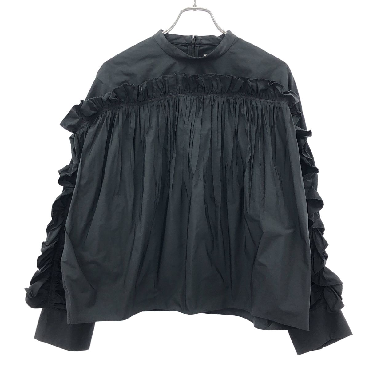 JIL SANDER ジルサンダー 24SS フリルギャザープルオーバーブラウス 