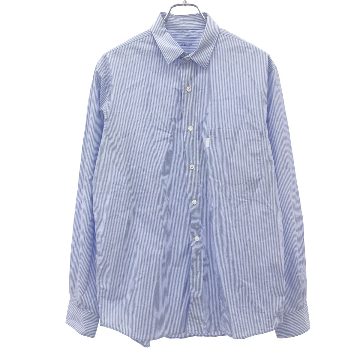 S H エスエイチ Regular Collar Shirt ストライプシャツ SH-GMBT-001 ブルー M
