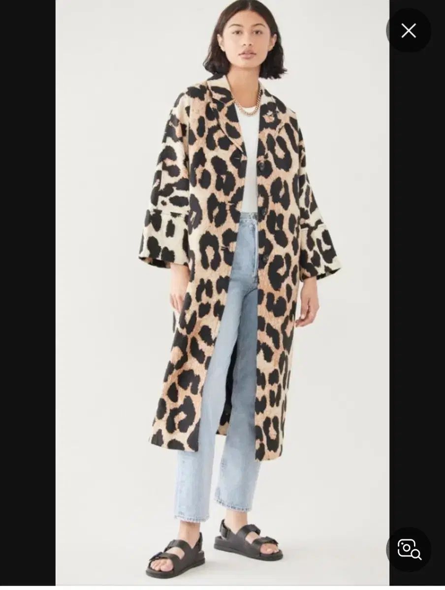 GANNI ガニー ヒョウ柄 レオパード ロング丈ジャケット