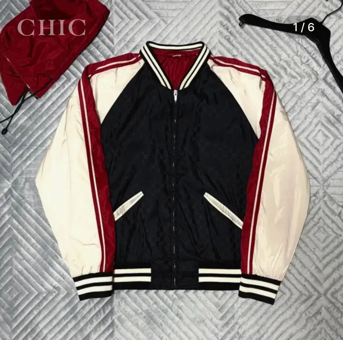 グッチ シェリー サイド ライン ナイロン ブルゾン トラック ウィンド