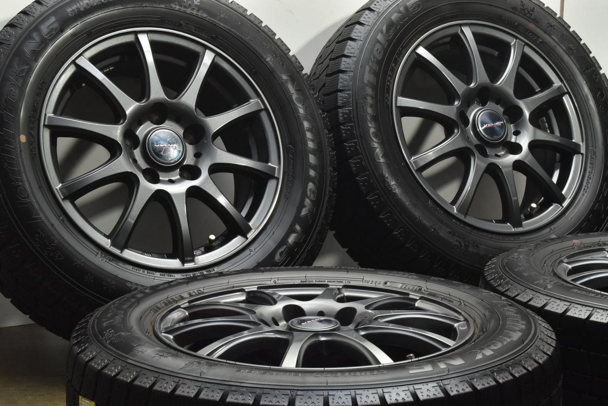 2025年製 バリ溝 WEDS VELVA 15 in 6 J 43 PCD 114.3 ノーストレック N 5 195|65 R ノア ヴォクシー ステップワゴン セレナ プレマシー 都市型 15インチ 