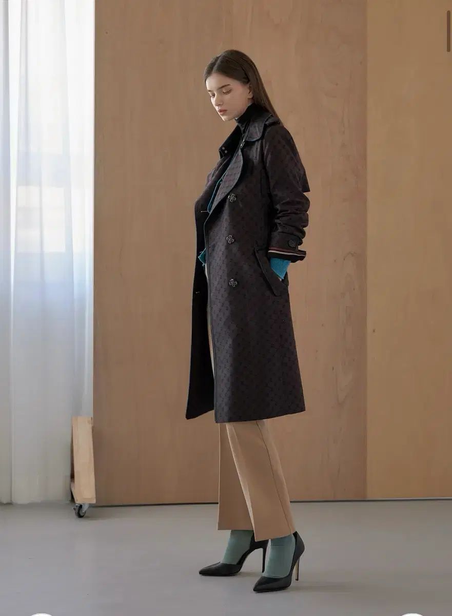 ルニ＆マッコイ ジャカード ダブル トレンチコート55-66