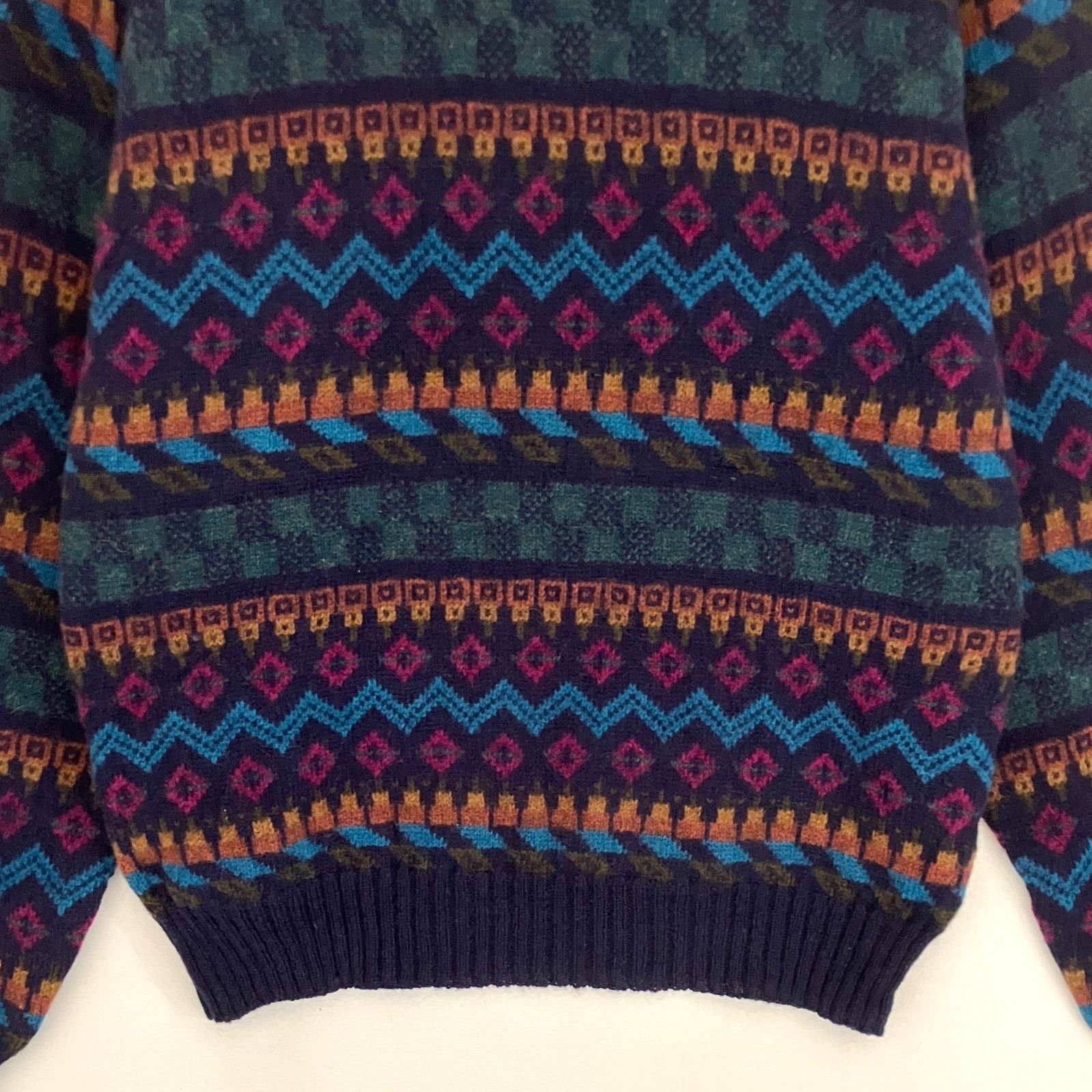 80sウールリッチ Woolrich☆アシックスタグ☆フェアアイルセーター