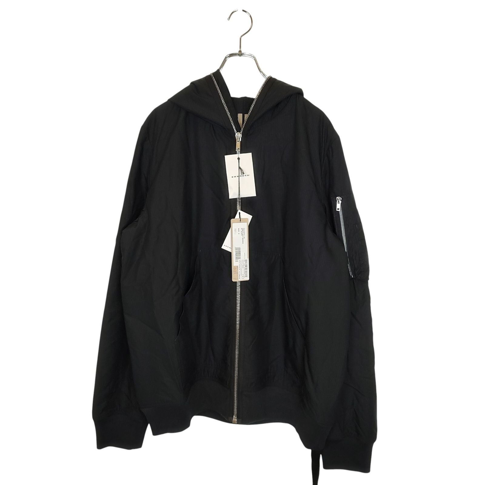 DRK SHDW ダークシャドウ GIMP FLIGHT BOMBER BLACK TENCEL RIPSTOP ギンプフーデッド フライト ボンバー ジャケット |09 M ブラック メンズ