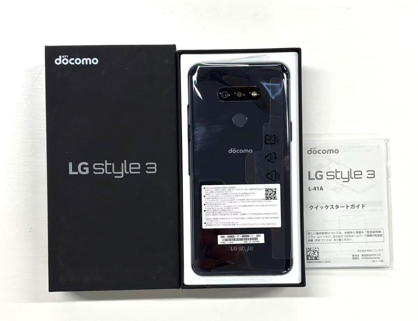 未使用品・訳あり」SIMフリー LG style 3 L-41A Mirror Black 64GB