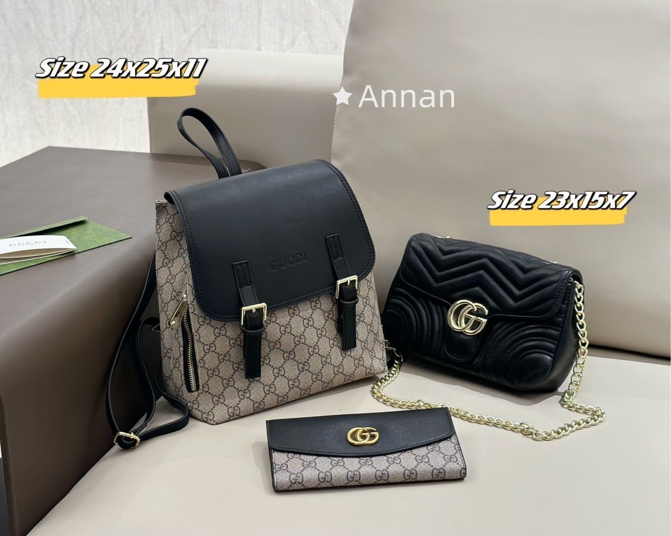 品 GUCCI グッチ トートバッグショルダーバッグ 財布 3点セット 高評価 定番ボトム