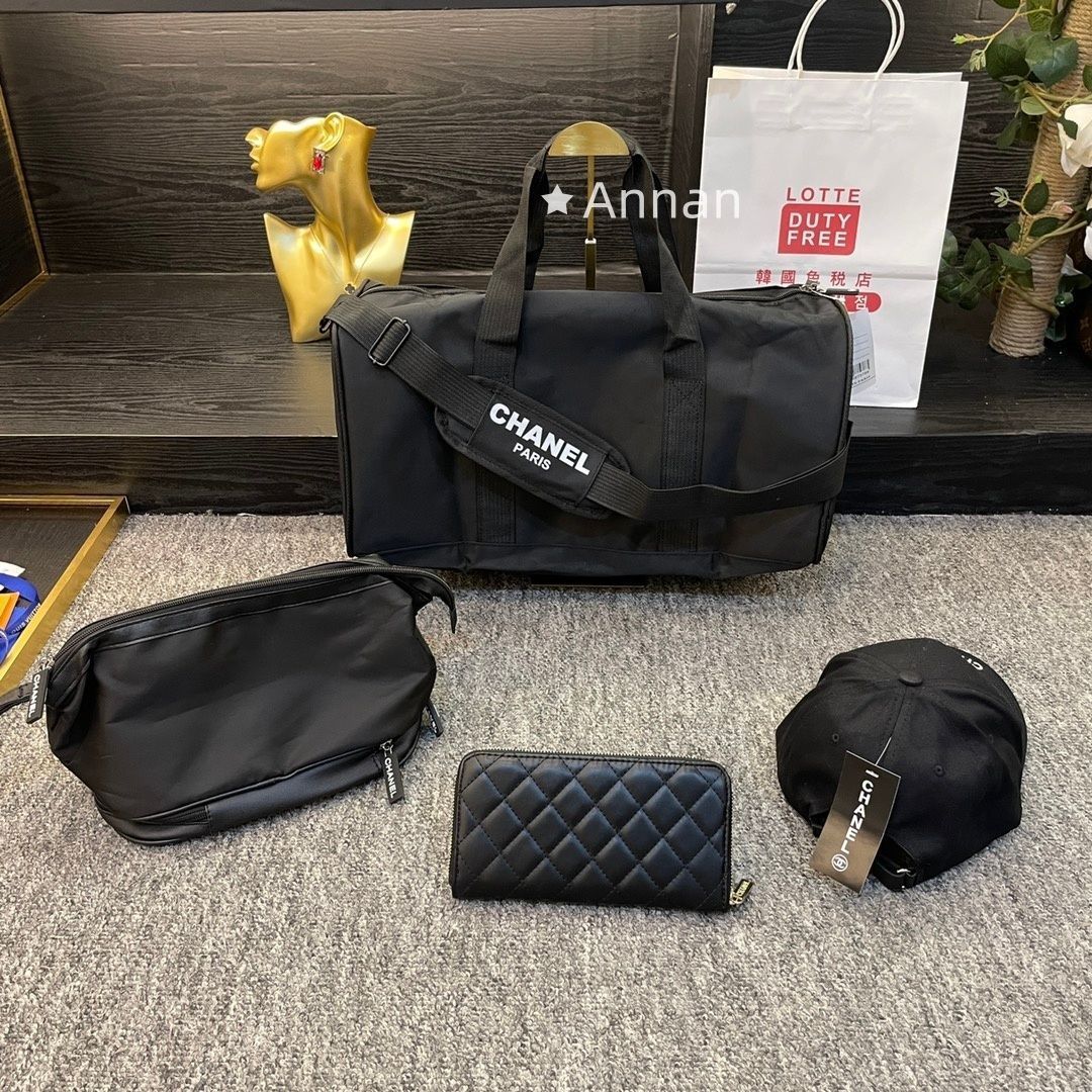 価格 本革 ♥に近い CHANEL シャネル 旅行用バッグ ショルダーバッグ 財布 3点セット