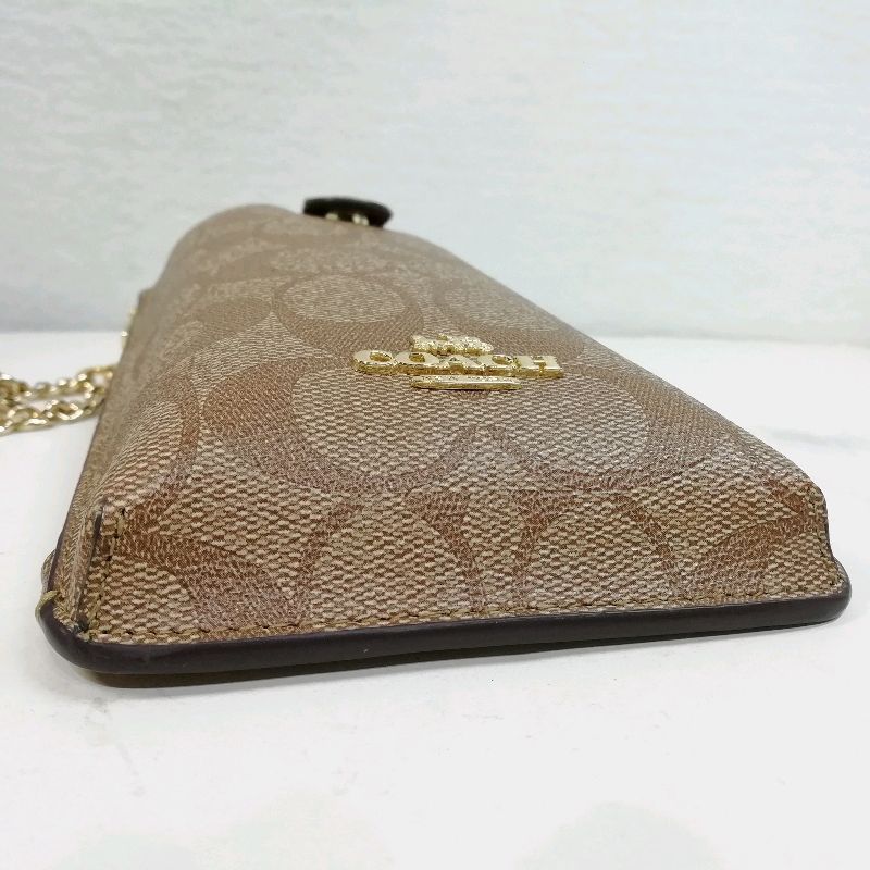 【中古】COACH A2292-C7397 スマホショルダー シグネチャー ブラウン×PVCレザー 中古】COACH A2292-C7397 スマホショルダー シグネチャー ブラウン×PVC