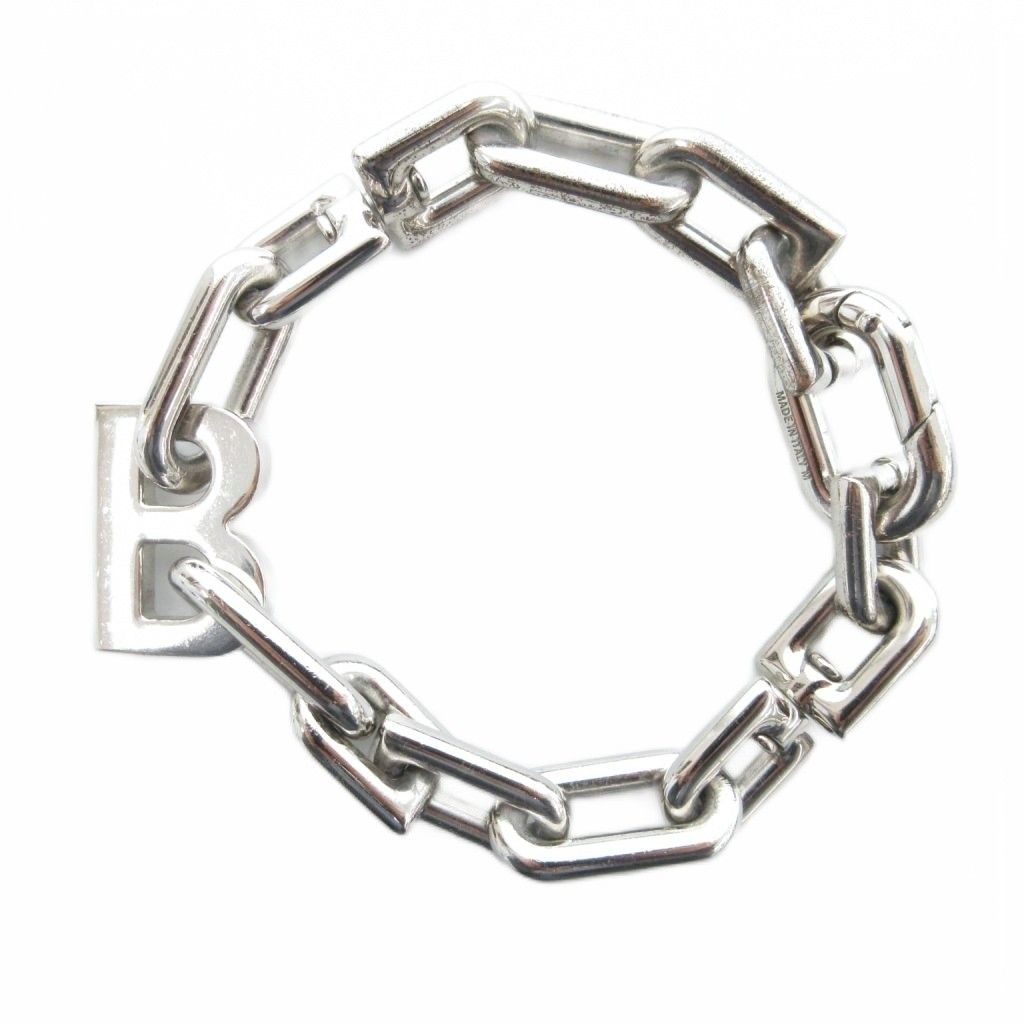 バレンシアガ BALENCIAGA B Chain スリム チェーン ブレスレット M 