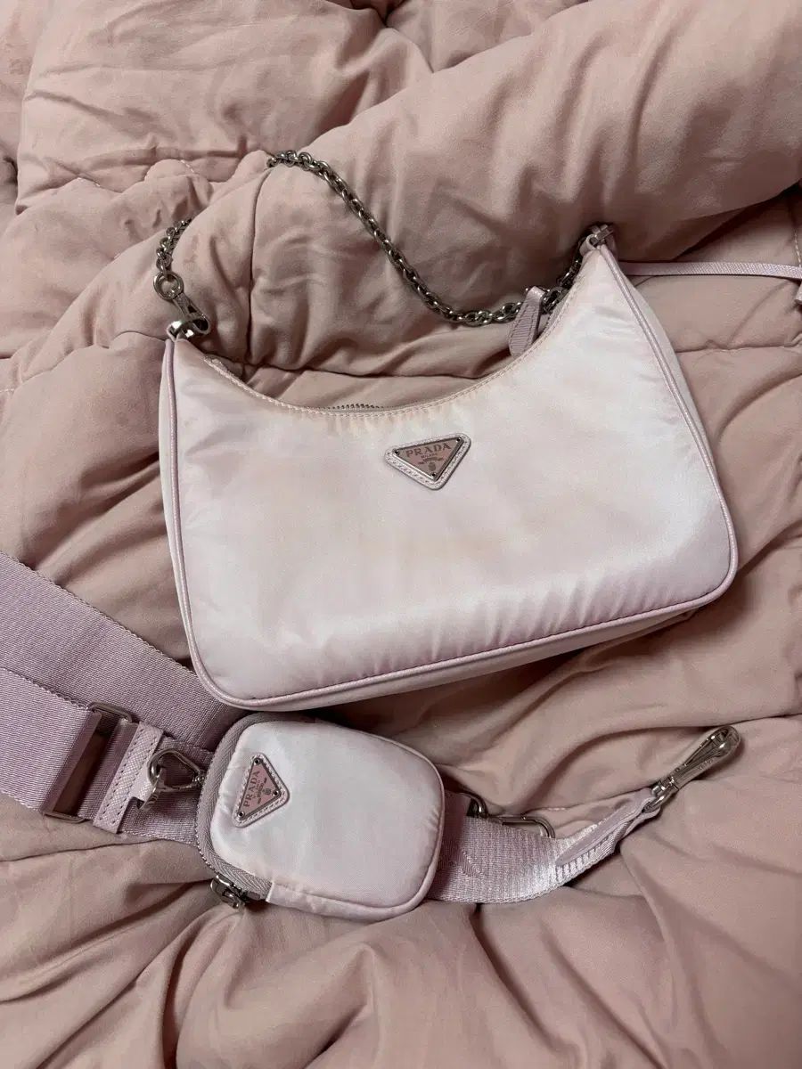 プラダ テスート HOBO BAG ピンク