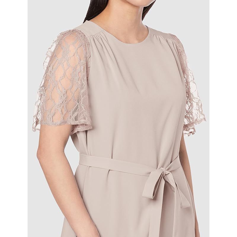 レッセパッセ カジュアルドレス ﾚｰｽｽﾘｰﾌﾞﾌｨｯｼｭﾃｰﾙﾄﾞﾚｽ レディース ﾋﾟﾝｸﾍﾞｰｼﾞｭ