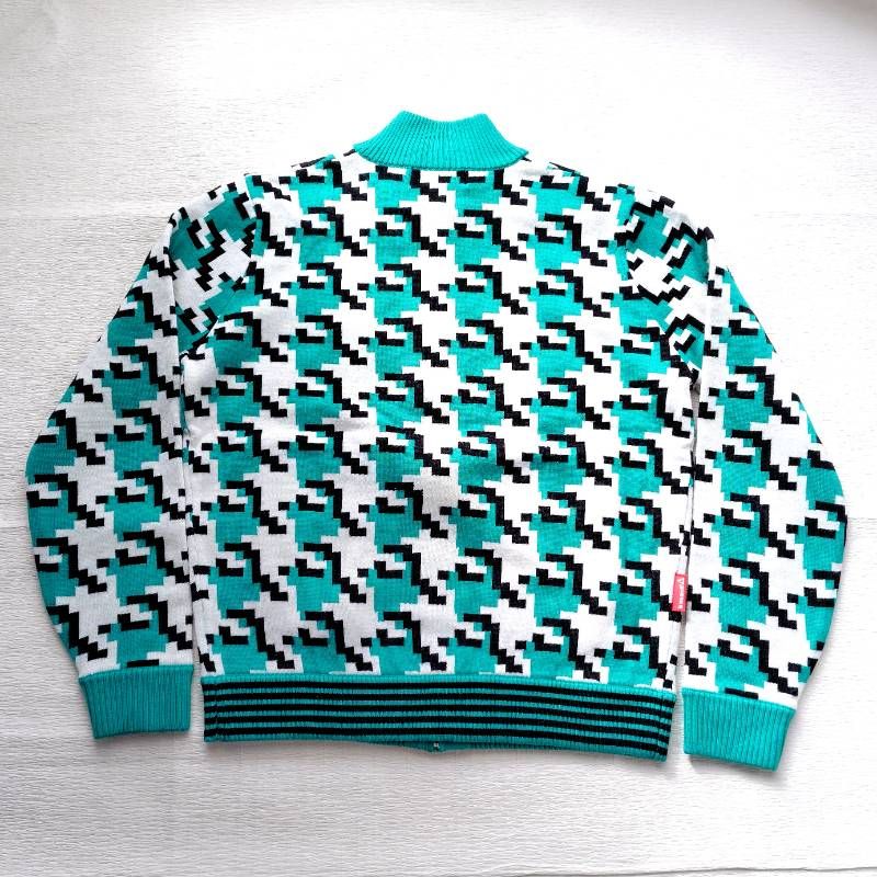 春秋冬【鮮烈の幾何学】 美品 le coq sportif GOLF ニットジャケット L