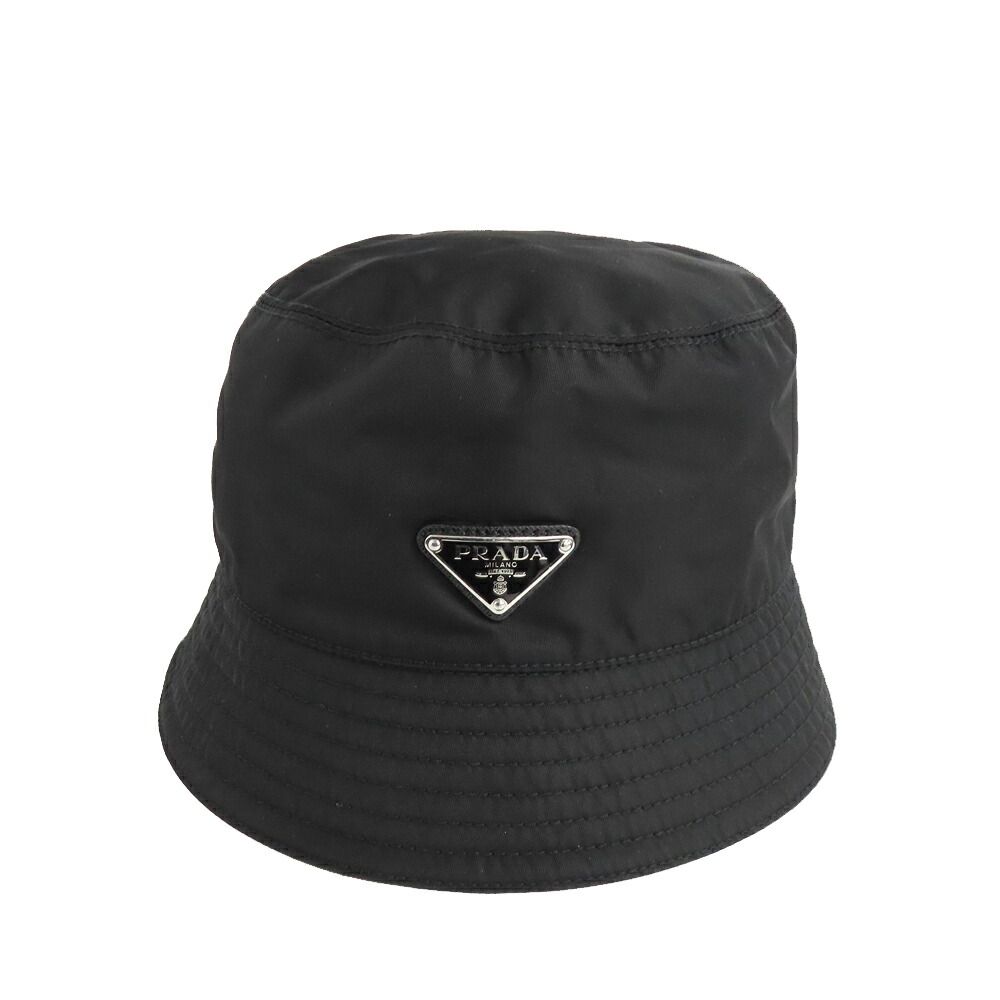 名古屋 プラダ Re-Nylon バケットハット XL ブラック 2 HC 137 DMI トライアングルロゴ メンズ