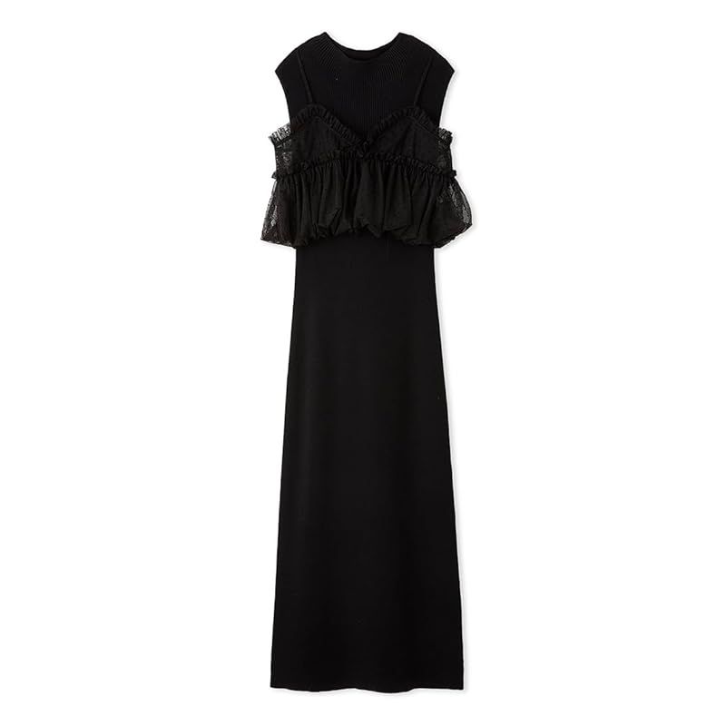 チュールセットニットワンピ