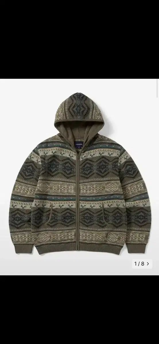 ディスイズネバーザット ニットジップアップ ノルディックパータン