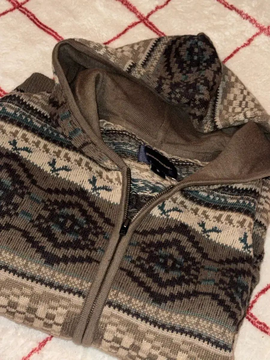 ディスイズネバーザット ニットジップアップ ノルディックパータン