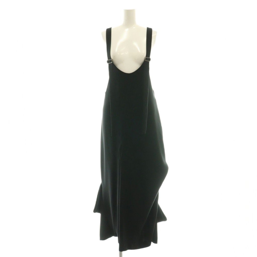 ENFOLD ダブルサテン サロペットDRESS ブラック　38 ワンピース ENFOLD ダブルサテン サロペットDRESS ブラック 38 ワンピース 【公式