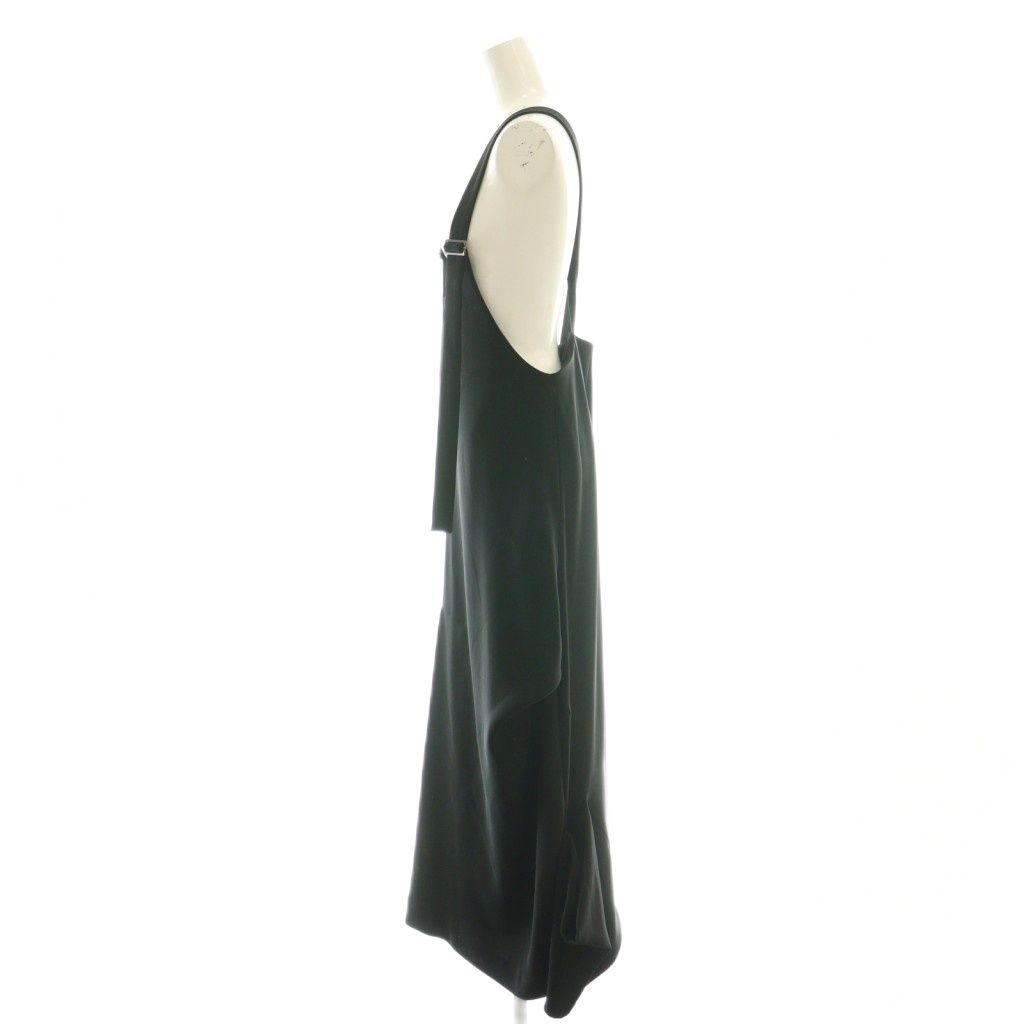 ENFOLD ダブルサテン サロペットDRESS ブラック　38 ワンピース エンフォルド ENFOLD ダブルサテン サロペットDRESS ドレス ワンピース