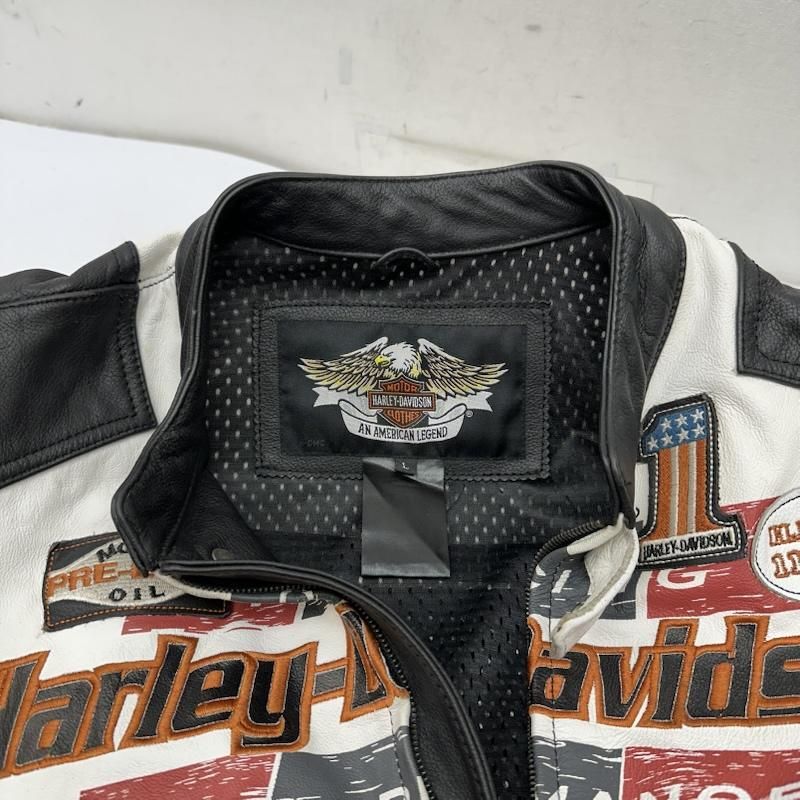 ハーレーダビッドソン メッシュ レザー レーシング ジャケット メンズ
