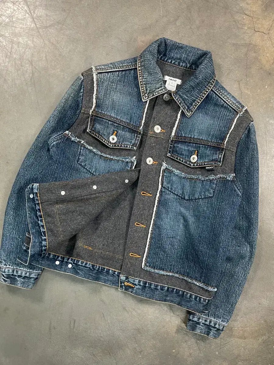 DKNY ウール LINE デニム トラッカー ジャケット