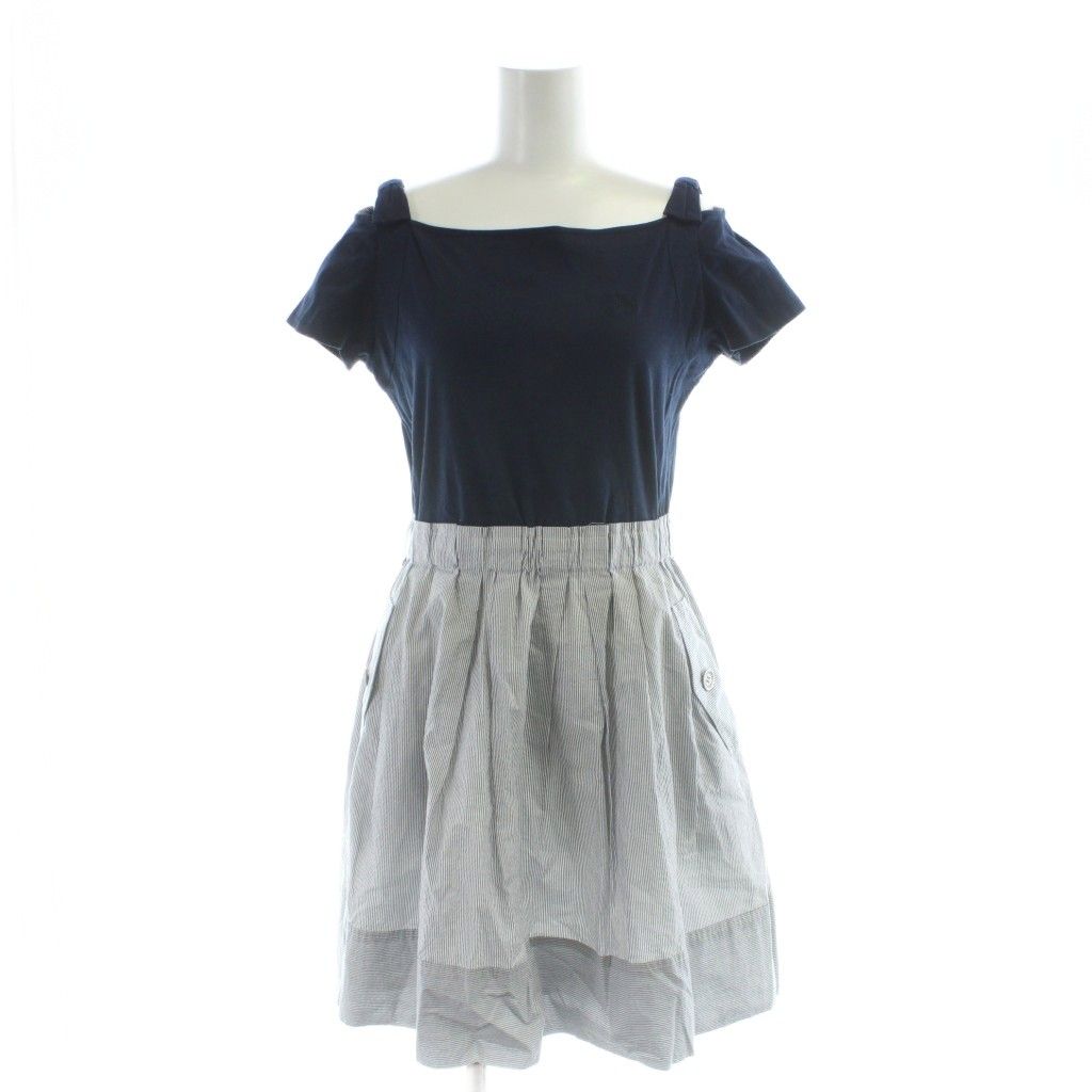 バーバリーブルーレーベル BURBERRY BLUE LABEL ワンピース 38 紺